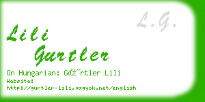 lili gurtler business card